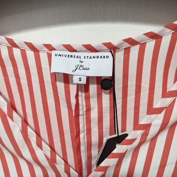 Universal Standard For J.Crew | Poplin Tie Sleeve Top - Picture 8 of 13